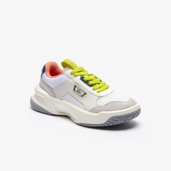 Lacoste Ace Lift Leather and Suede Sneakers Dámské - Tenisky Bílé / Světle Šedé | CZ-1tUSkz